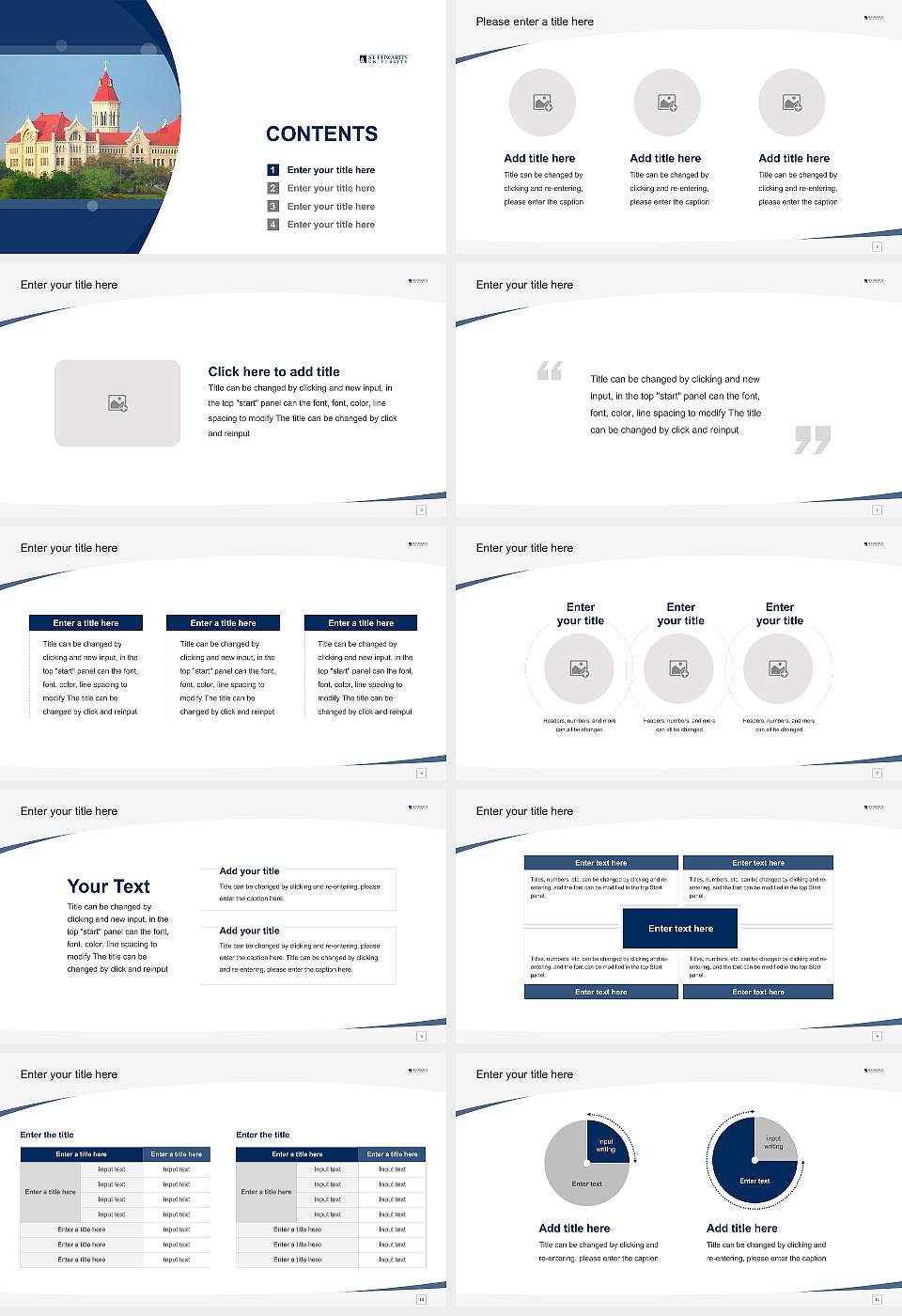Saint Edward’S University Course/Courseware Creation PPT Template16:9 ratio PPT effect preview image2
