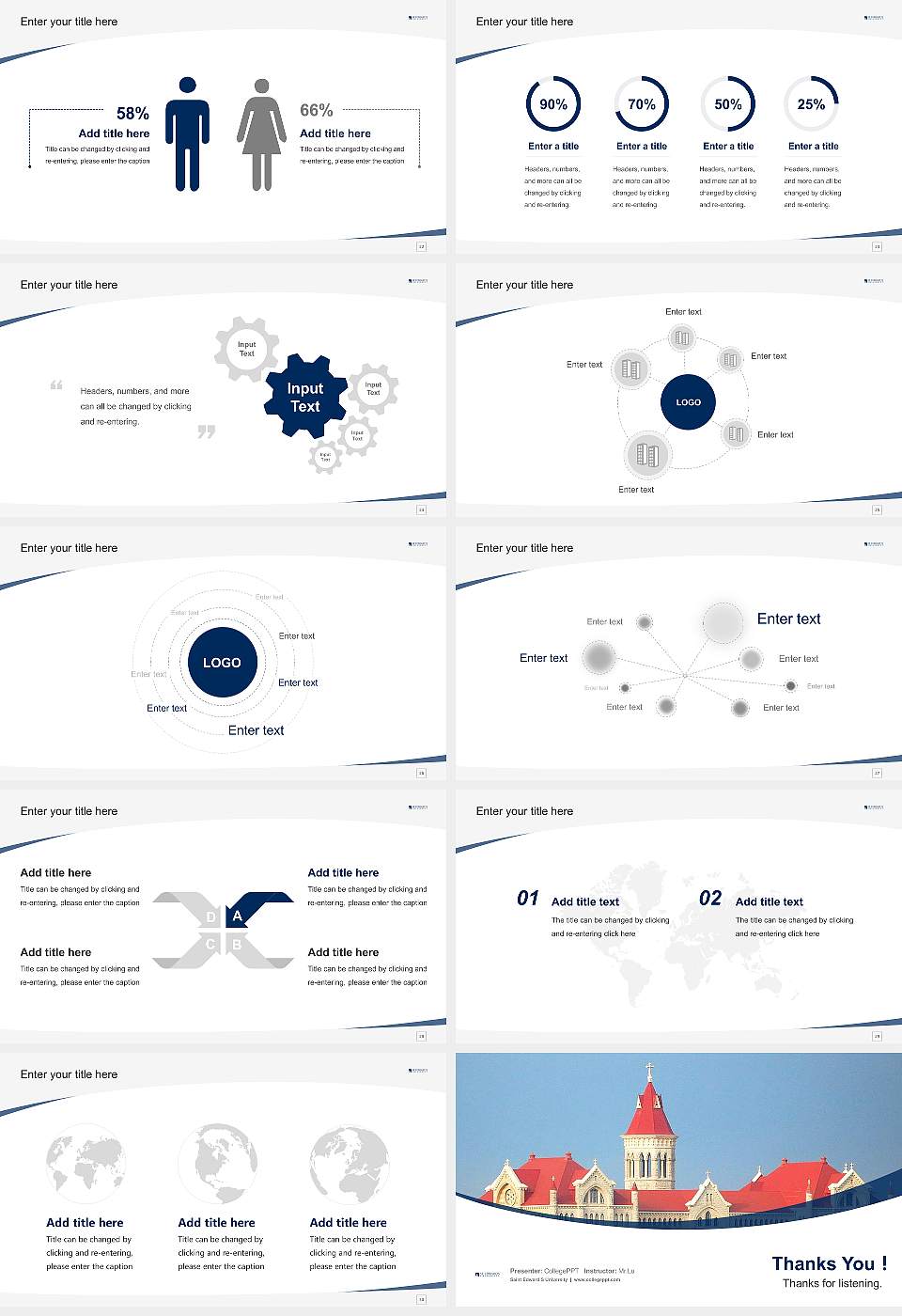 Saint Edward’S University Course/Courseware Creation PPT Template16:9 ratio PPT effect preview image4