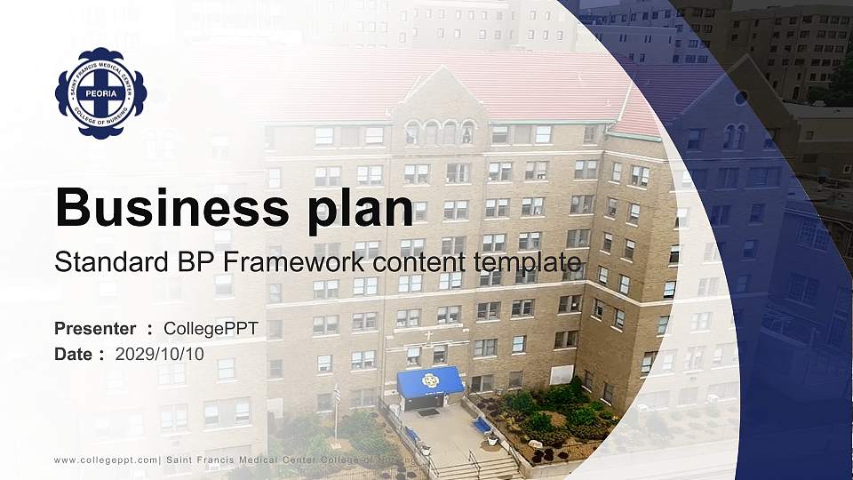 Saint Francis Medical Center College of Nursing Competition/Entrepreneurship Contest PPT Template16:9 ratio PPT effect preview image