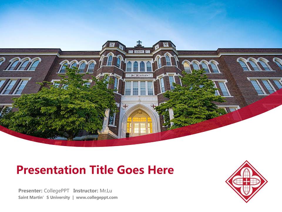 Saint Martin’S University Course/Courseware Creation PPT Template4:3 ratio PPT effect preview image5