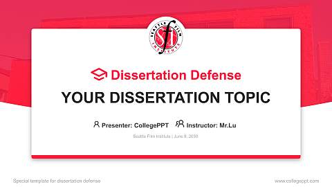 Seattle Film Institute Graduation Thesis Defense PPT Template