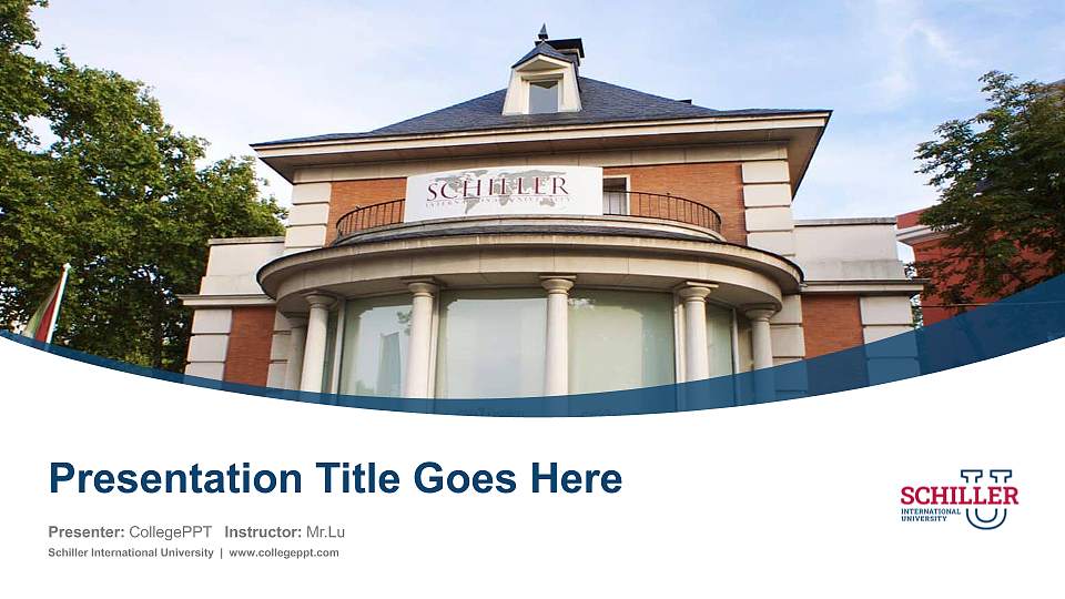 Schiller International University Course/Courseware Creation PPT Template16:9 ratio PPT effect preview image