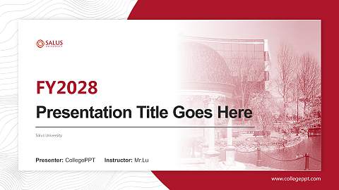 Salus University Academic Presentation/Research Findings Report PPT Template