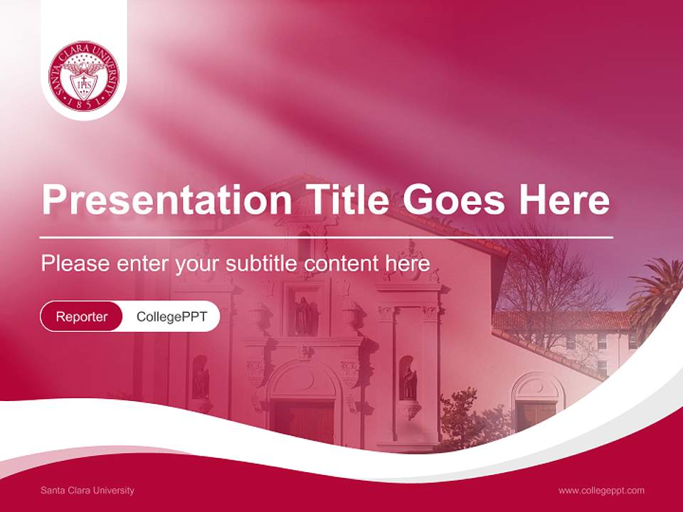 Santa Clara University Lecture Sharing and Networking Event PPT Template4:3 ratio PPT effect preview image4