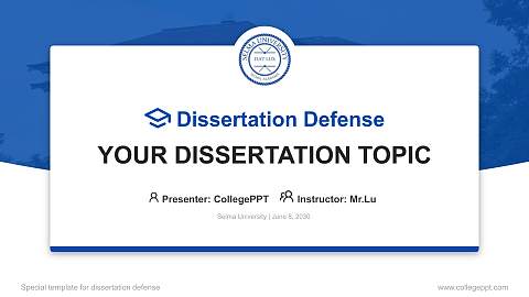 Selma University Graduation Thesis Defense PPT Template