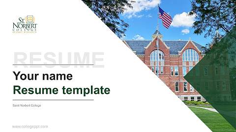 Saint Norbert College Resume PPT Template