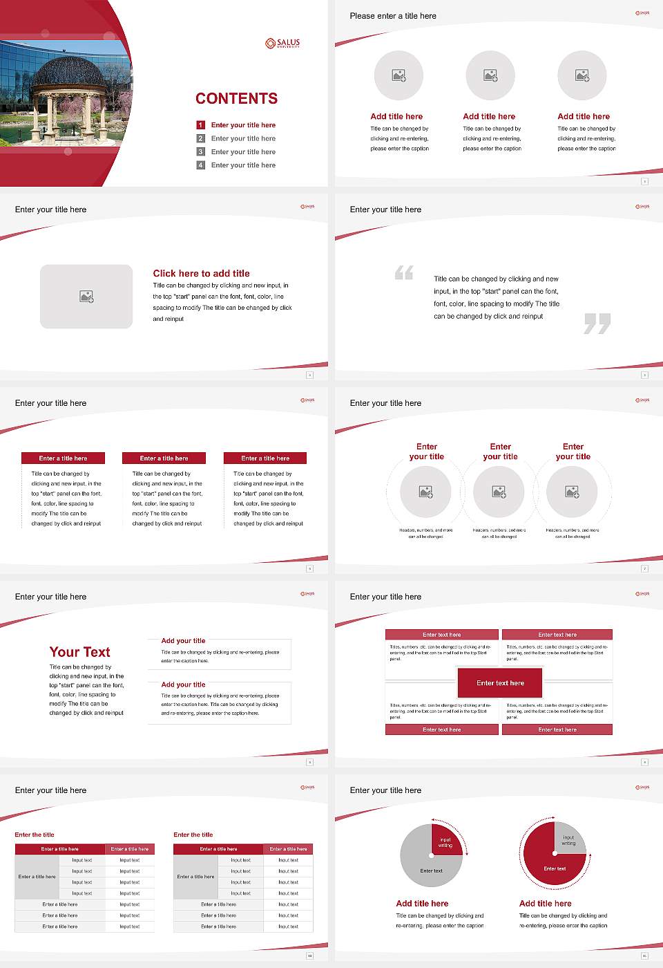 Salus University Course/Courseware Creation PPT Template16:9 ratio PPT effect preview image2