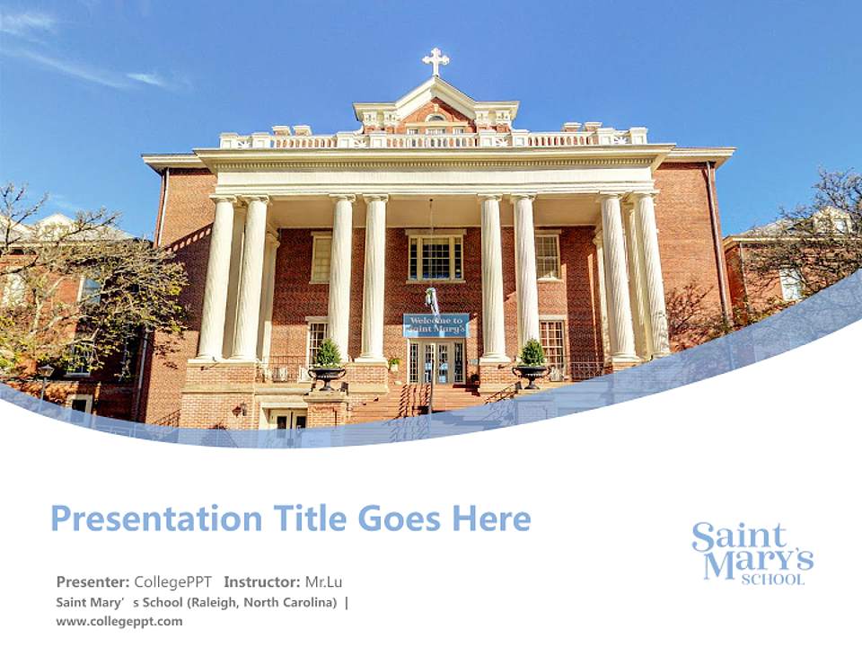 Saint Mary’s School (Raleigh, North Carolina) Course/Courseware Creation PPT Template4:3 ratio PPT effect preview image5
