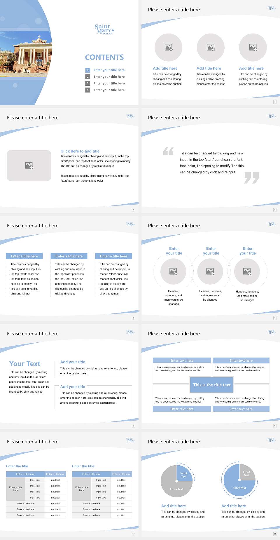 Saint Mary’s School (Raleigh, North Carolina) Course/Courseware Creation PPT Template4:3 ratio PPT effect preview image2