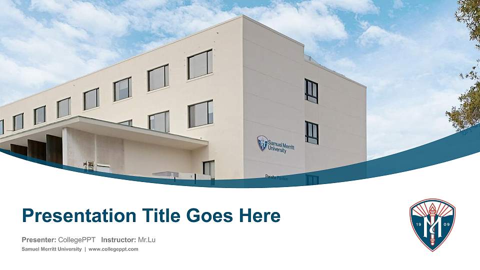 Samuel Merritt University Course/Courseware Creation PPT Template16:9 ratio PPT effect preview image