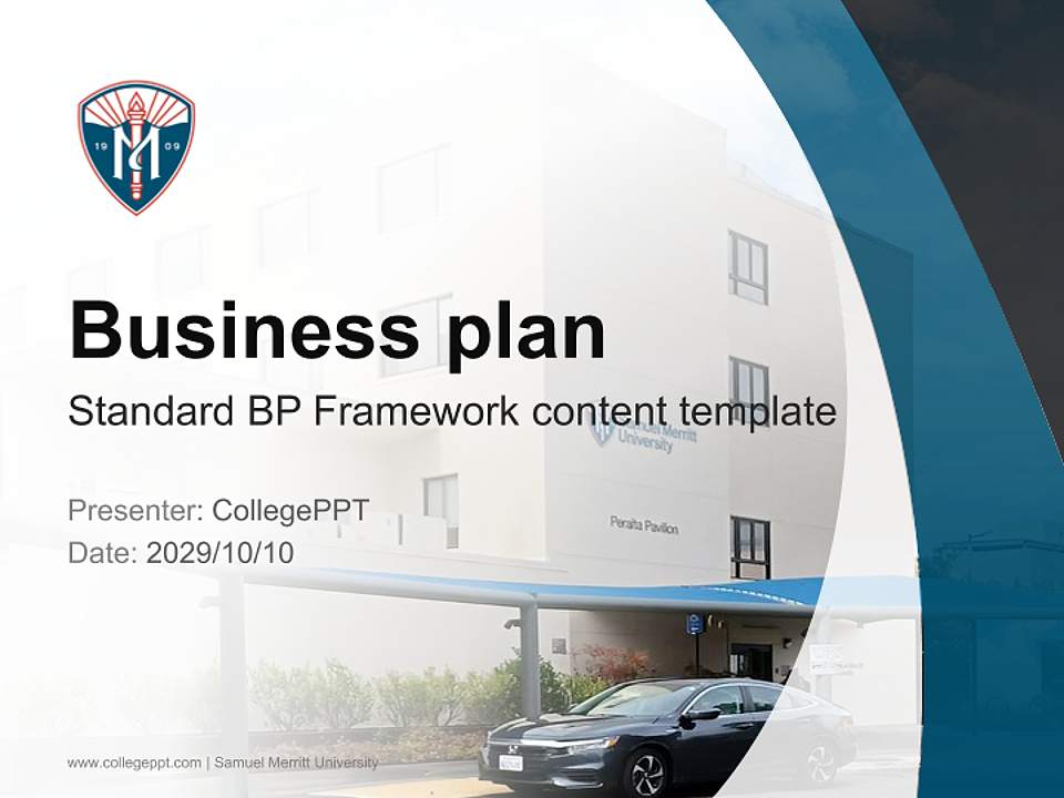 Samuel Merritt University Competition/Entrepreneurship Contest PPT Template4:3 ratio PPT effect preview image9