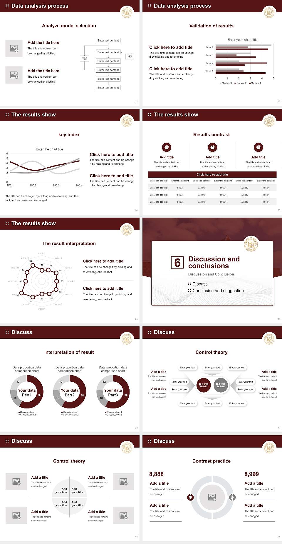 Schreiner University Graduation Thesis Defense PPT Template4:3 ratio PPT effect preview image5