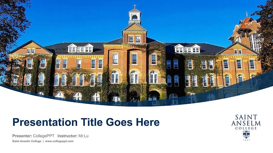 Saint Anselm College Course/Courseware Creation PPT Template16:9 ratio PPT effect preview image1