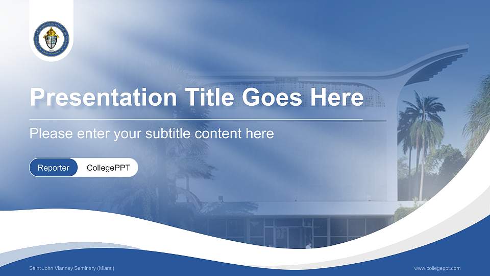 Saint John Vianney Seminary (Miami) Lecture Sharing and Networking Event PPT Template16:9 ratio PPT effect preview image