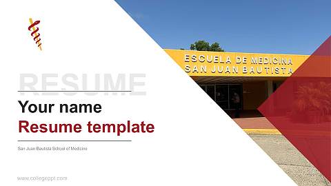 San Juan Bautista School of Medicine Resume PPT Template