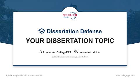 Schiller International University Graduation Thesis Defense PPT Template
