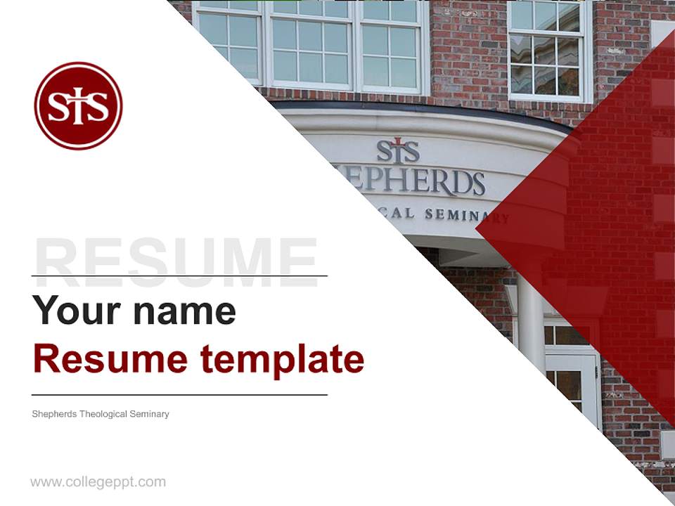 Shepherds Theological Seminary Resume PPT Template4:3 ratio PPT effect preview image5