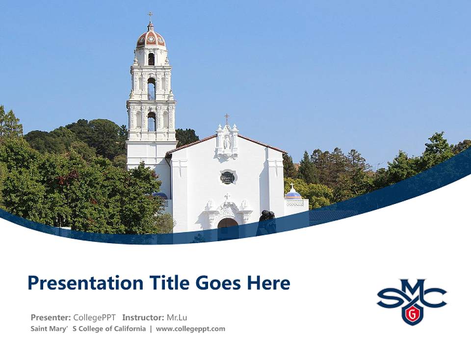 Saint Mary’S College of California Course/Courseware Creation PPT Template4:3 ratio PPT effect preview image5