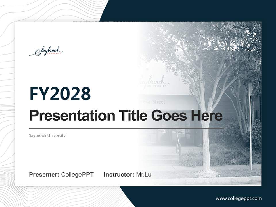 Saybrook University Academic Presentation/Research Findings Report PPT Template4:3 ratio PPT effect preview image5