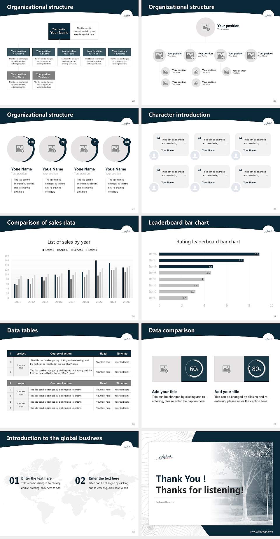 Saybrook University Academic Presentation/Research Findings Report PPT Template4:3 ratio PPT effect preview image4