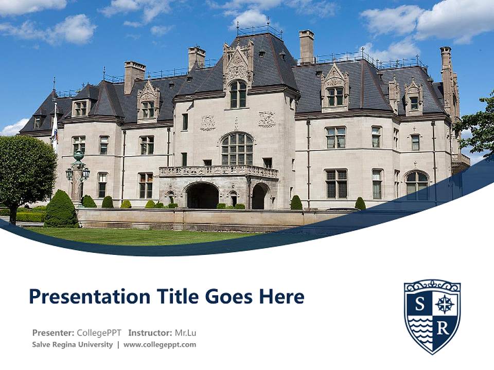 Salve Regina University Course/Courseware Creation PPT Template4:3 ratio PPT effect preview image5