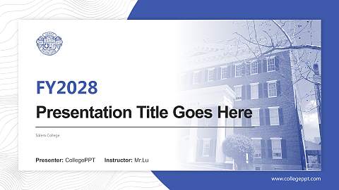 Salem College Academic Presentation/Research Findings Report PPT Template