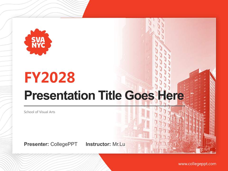 School of Visual Arts Academic Presentation/Research Findings Report PPT Template4:3 ratio PPT effect preview image5