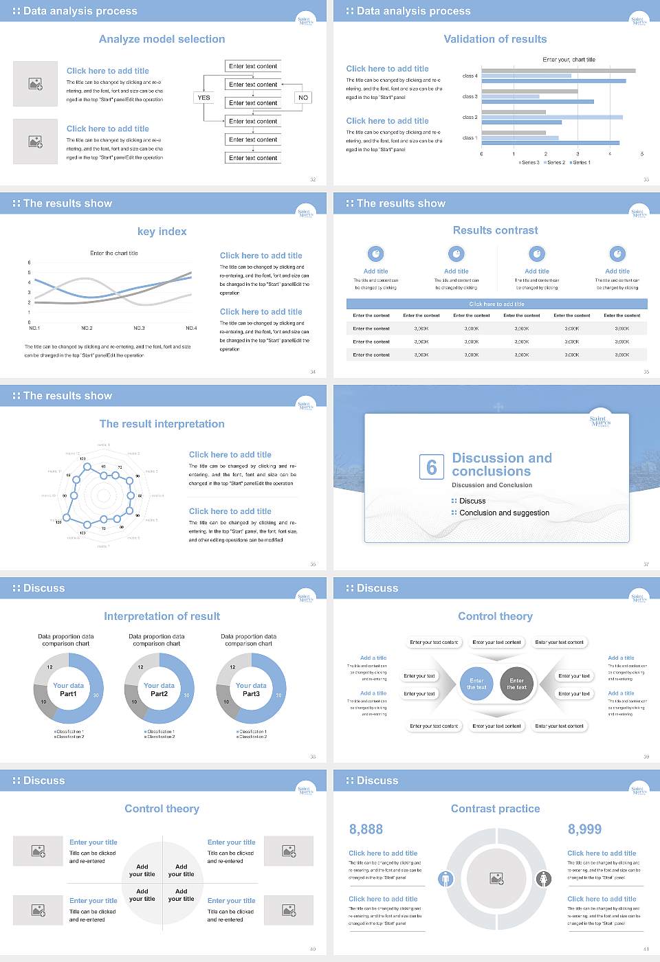 Saint Mary’s School (Raleigh, North Carolina) Graduation Thesis Defense PPT Template16:9 ratio PPT effect preview image5