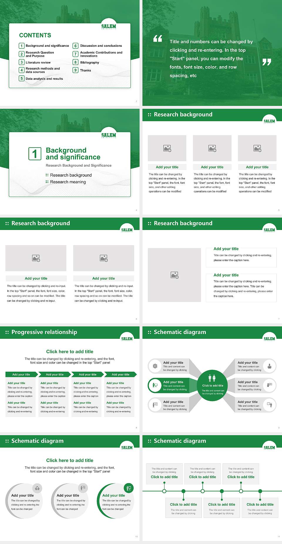 Salem University Graduation Thesis Defense PPT Template4:3 ratio PPT effect preview image2