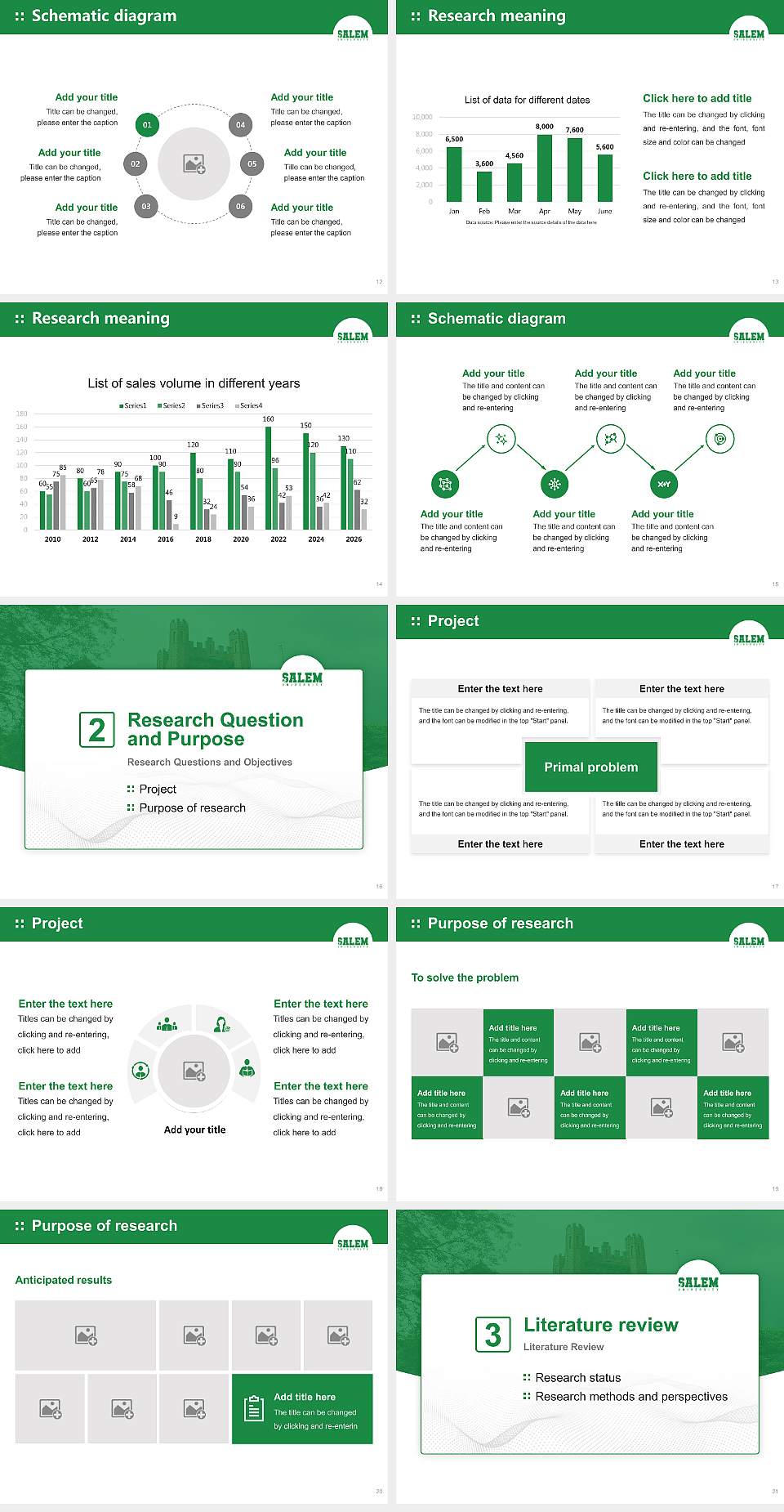 Salem University Graduation Thesis Defense PPT Template4:3 ratio PPT effect preview image3
