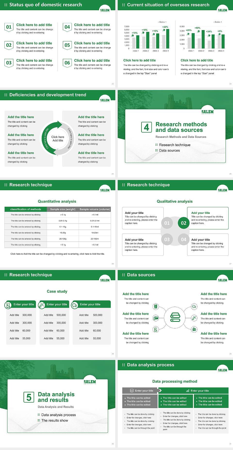 Salem University Graduation Thesis Defense PPT Template4:3 ratio PPT effect preview image4