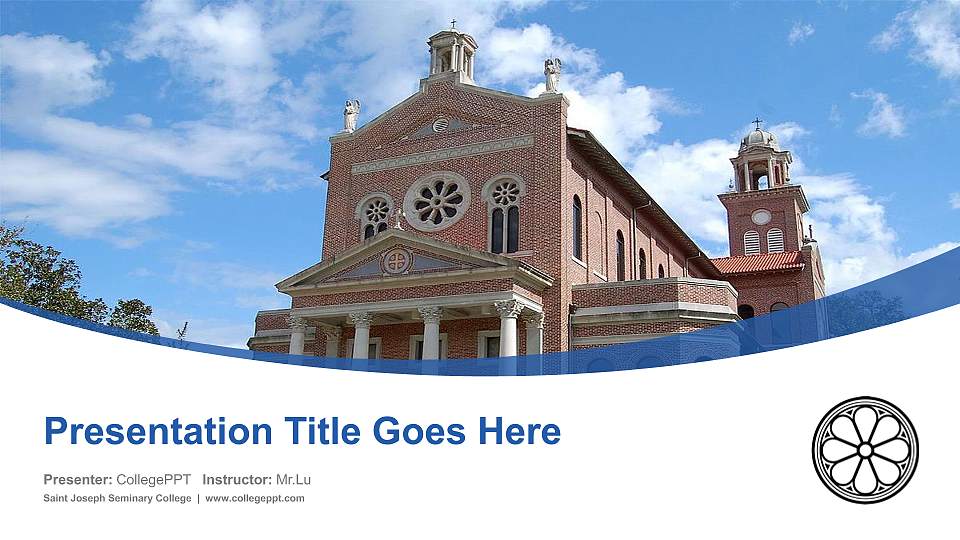 Saint Joseph Seminary College Course/Courseware Creation PPT Template16:9 ratio PPT effect preview image