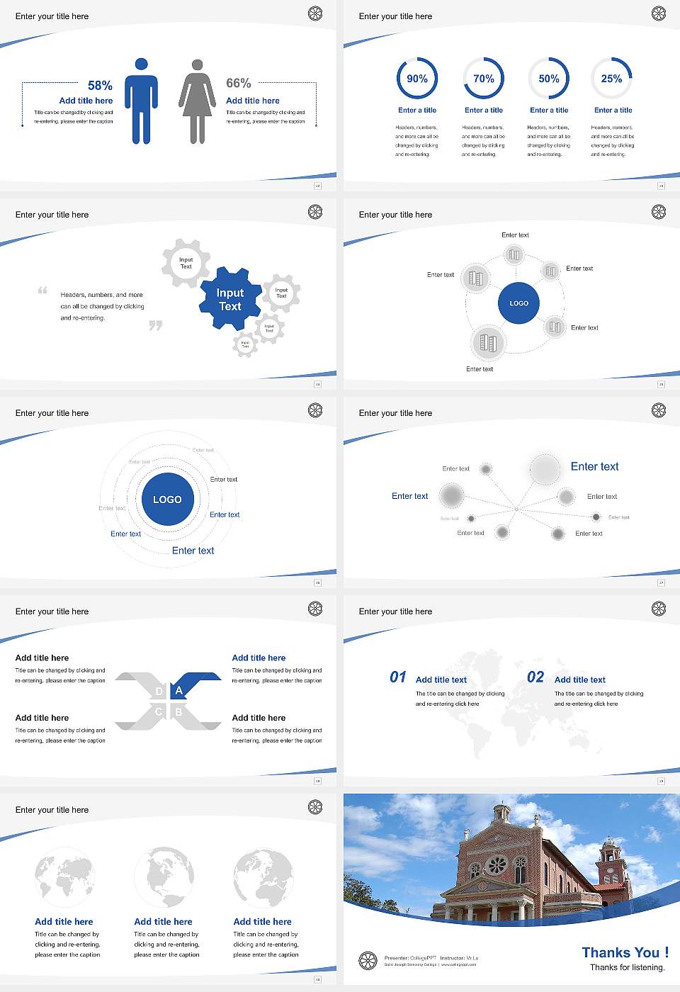 Saint Joseph Seminary College Course/Courseware Creation PPT Template16:9 ratio PPT effect preview image4