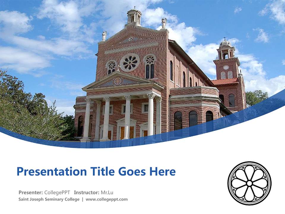 Saint Joseph Seminary College Course/Courseware Creation PPT Template4:3 ratio PPT effect preview image5