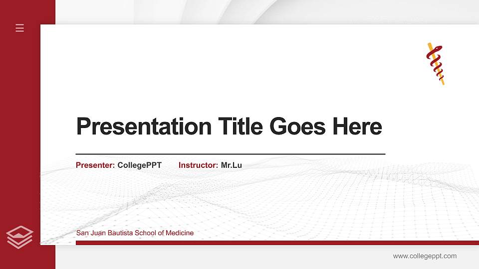 San Juan Bautista School of Medicine Thesis Proposal/Graduation Defense PPT Template16:9 ratio PPT effect preview image