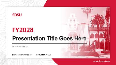 San Diego State University Academic Presentation/Research Findings Report PPT Template