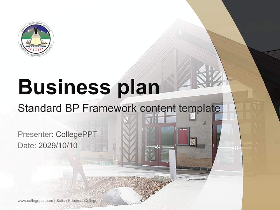 Salish Kootenai College Competition/Entrepreneurship Contest PPT Template4:3 ratio PPT effect preview image9