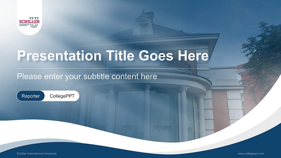 Schiller International University Lecture Sharing and Networking Event PPT Template16:9 ratio PPT effect preview image