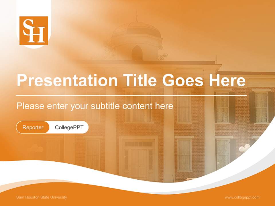 Sam Houston State University Lecture Sharing and Networking Event PPT Template4:3 ratio PPT effect preview image4