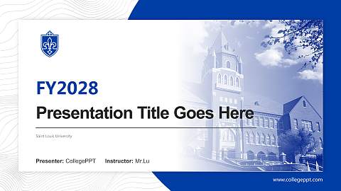 Saint Louis University Academic Presentation/Research Findings Report PPT Template