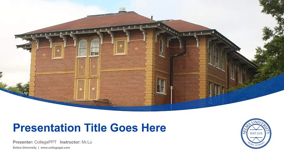 Selma University Course/Courseware Creation PPT Template16:9 ratio PPT effect preview image