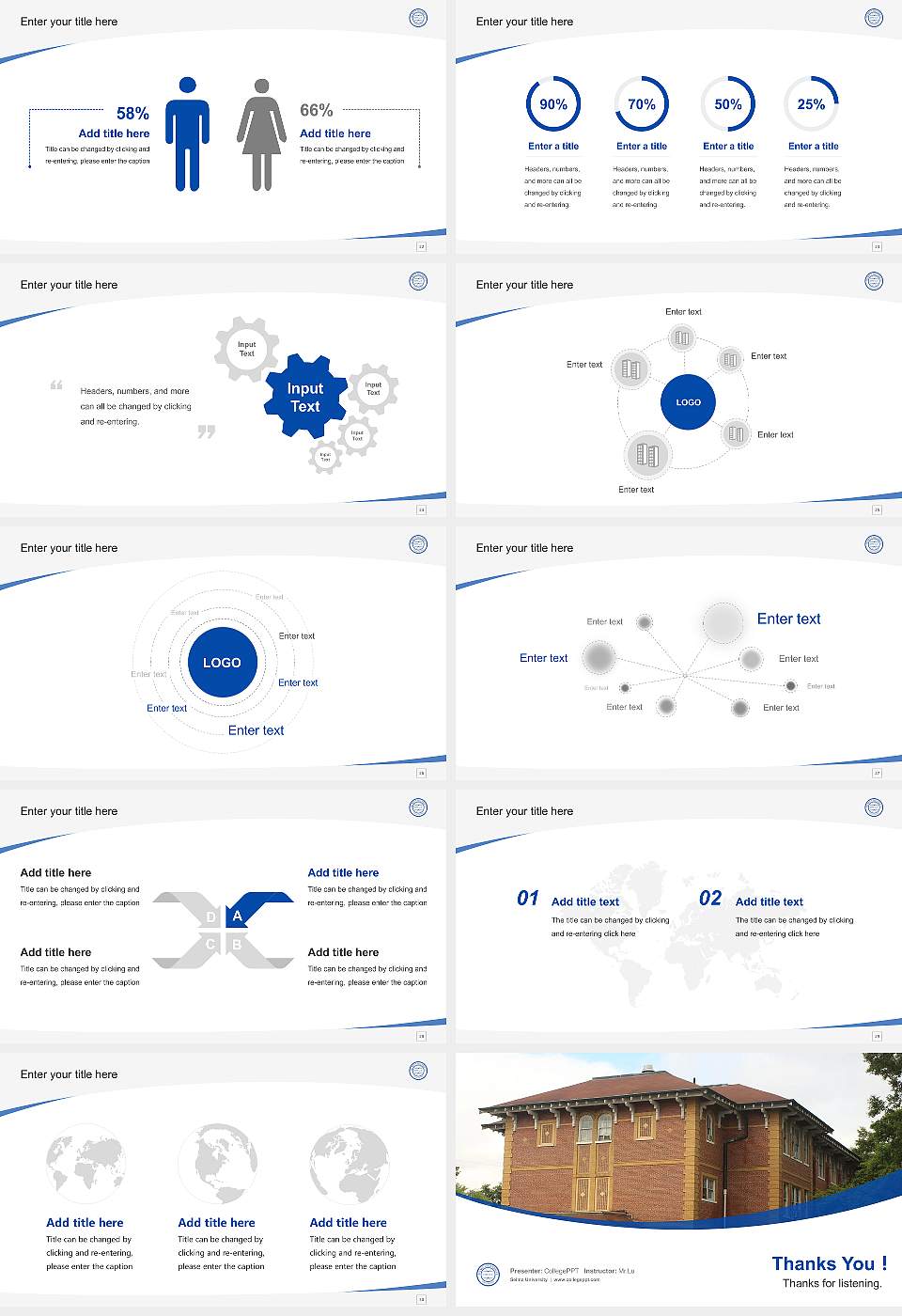 Selma University Course/Courseware Creation PPT Template16:9 ratio PPT effect preview image4