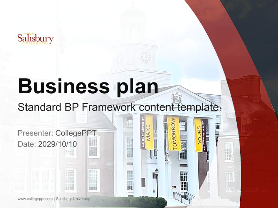 Salisbury University Competition/Entrepreneurship Contest PPT Template4:3 ratio PPT effect preview image9