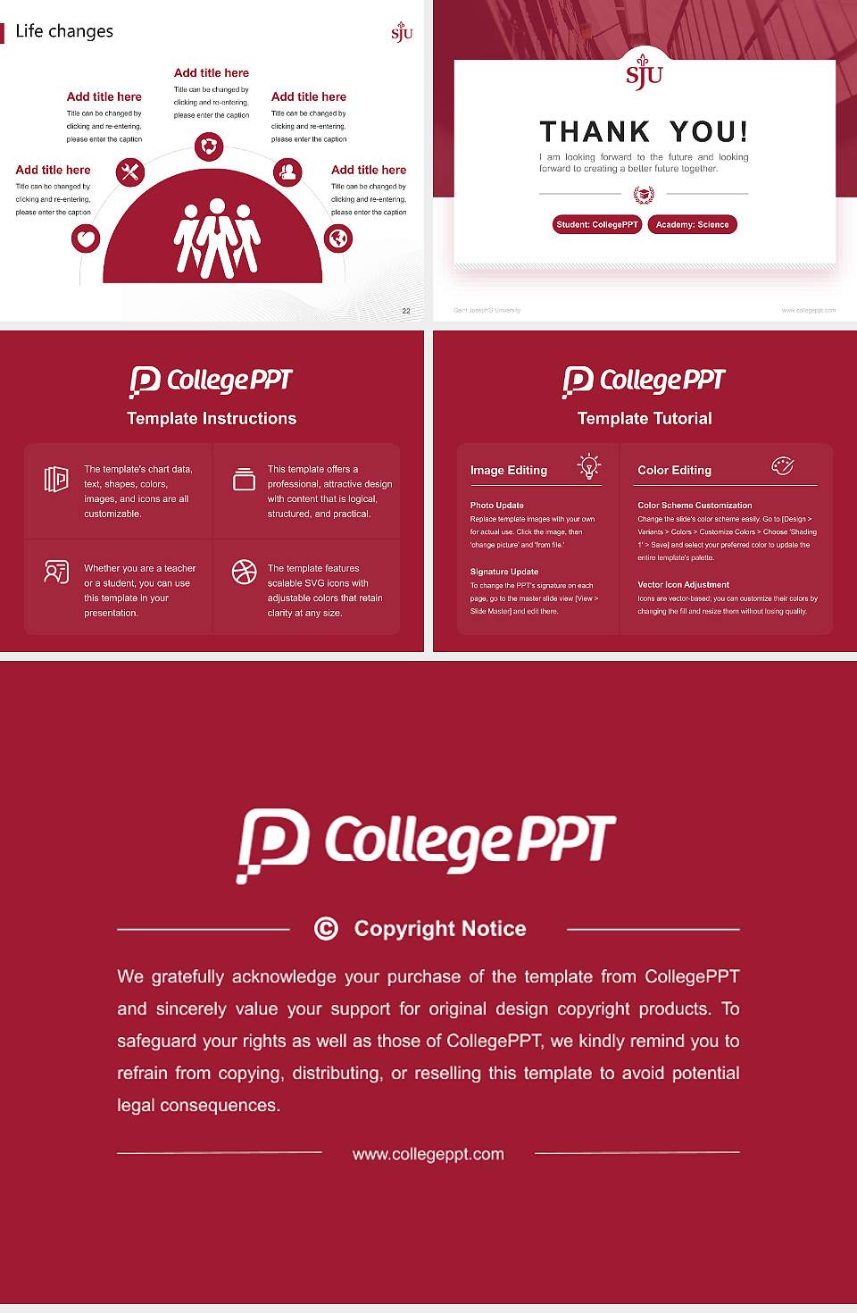 Saint Joseph’S University National Scholarship Defense PPT Template4:3 ratio PPT effect preview image4