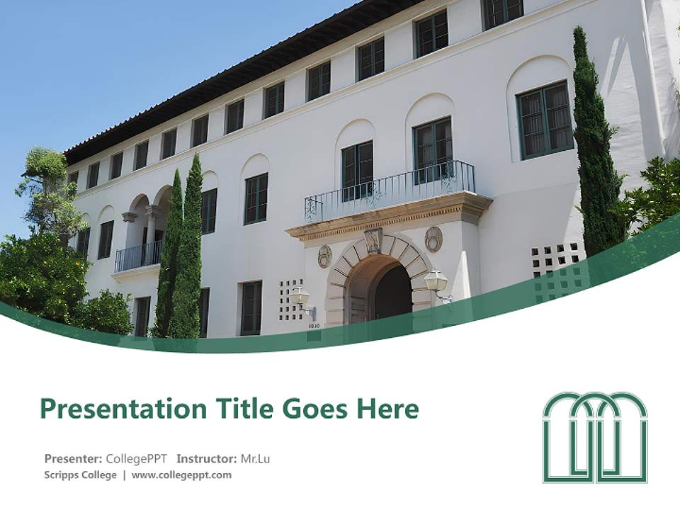 Scripps College Course/Courseware Creation PPT Template4:3 ratio PPT effect preview image5