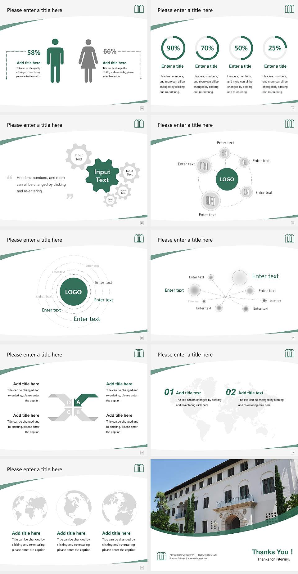 Scripps College Course/Courseware Creation PPT Template4:3 ratio PPT effect preview image4