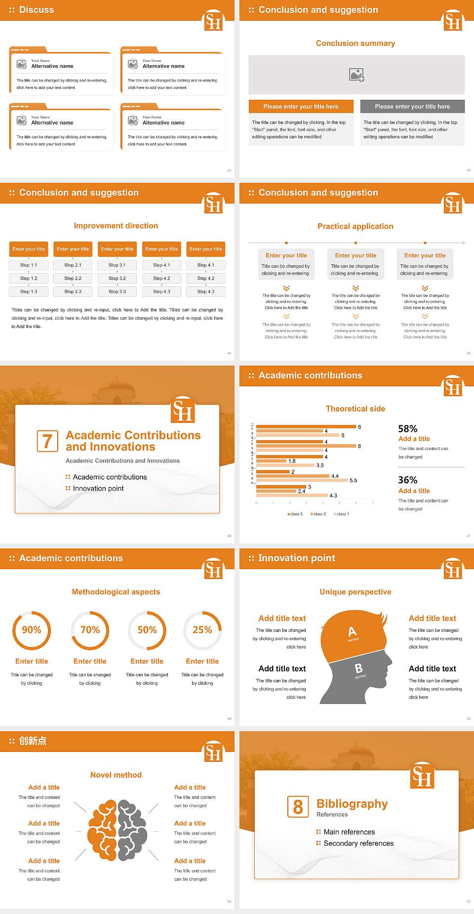 Sam Houston State University Graduation Thesis Defense PPT Template4:3 ratio PPT effect preview image6