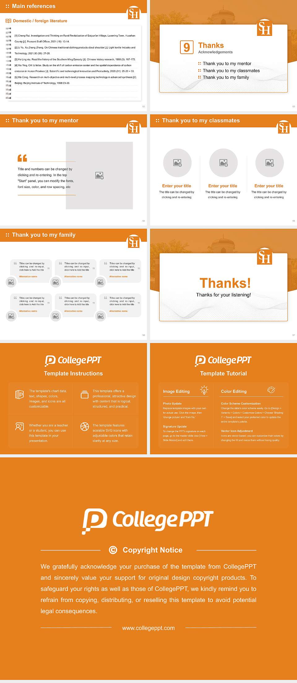 Sam Houston State University Graduation Thesis Defense PPT Template4:3 ratio PPT effect preview image7