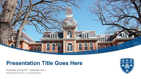 Saint Ambrose University Course/Courseware Creation PPT Template