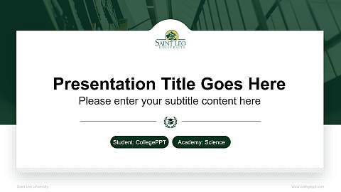 Saint Leo University National Scholarship Defense PPT Template